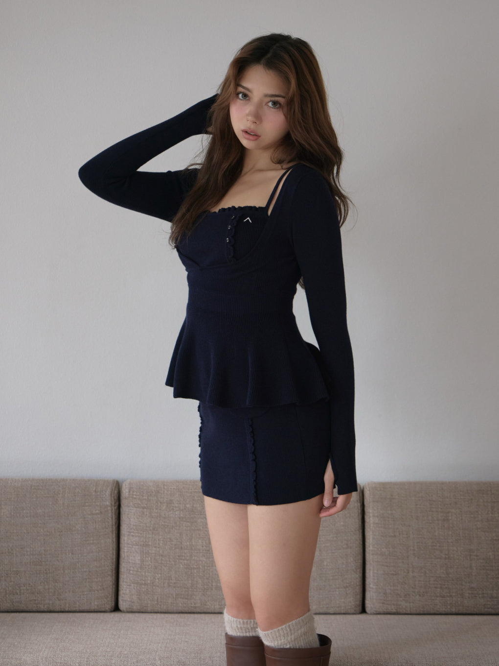 Lona peplum skirt set up