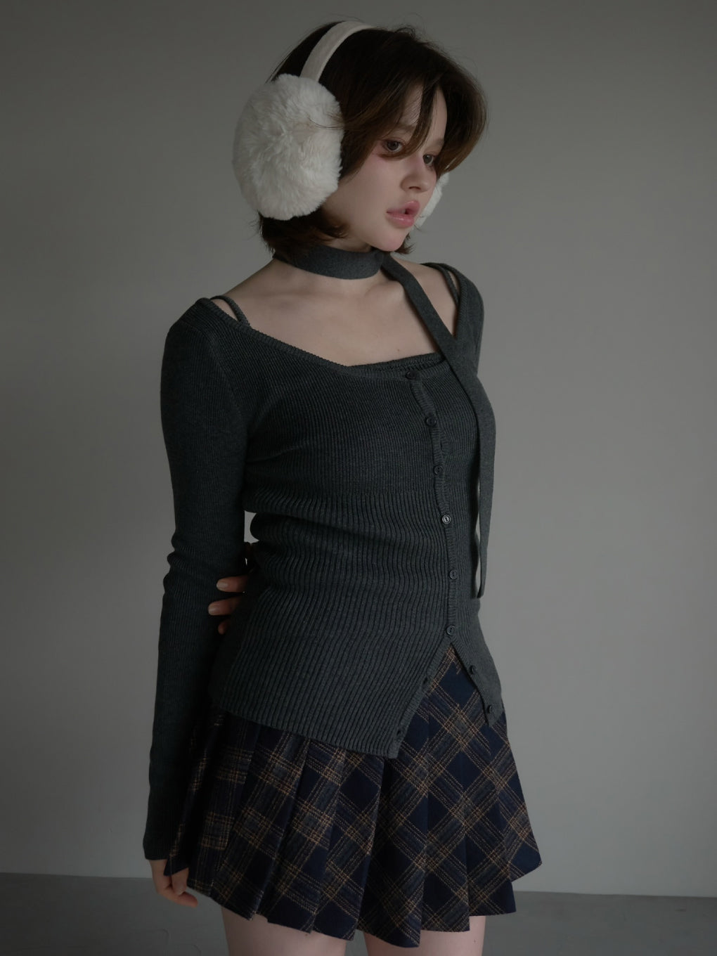 ANDMARY】May check pleats set up