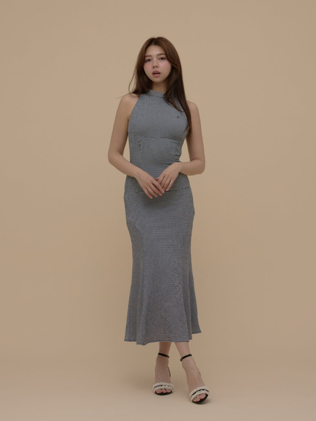 Daisy gingham long dress