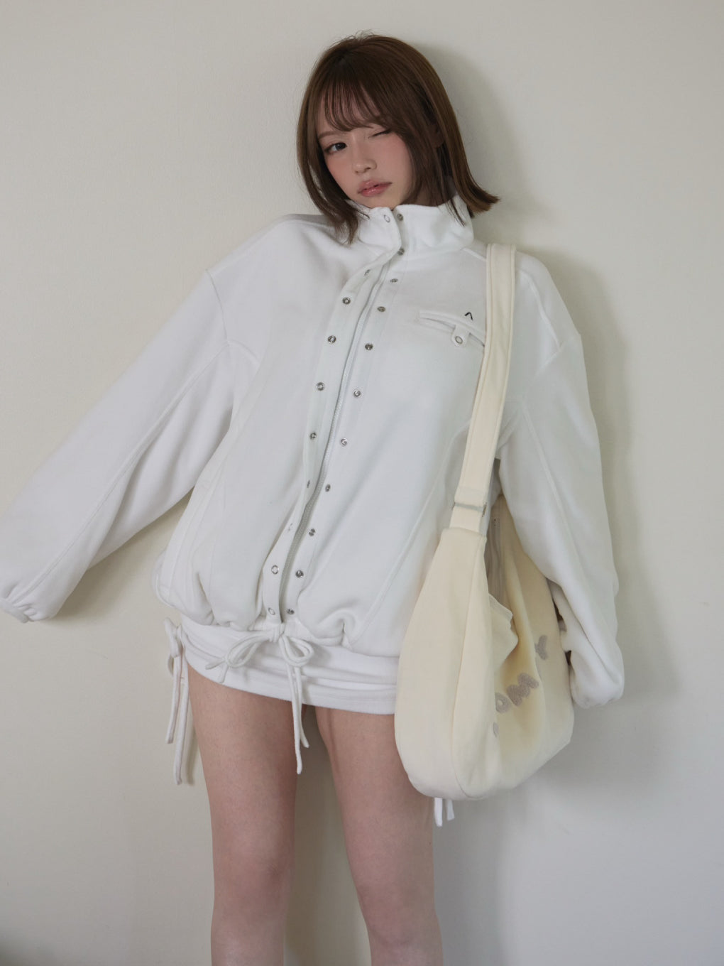 Harper loose stand jacket