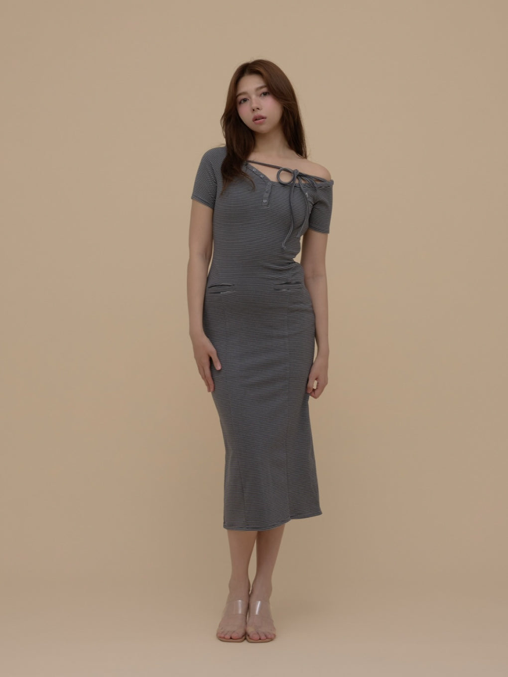 Sunny ribbon long dress