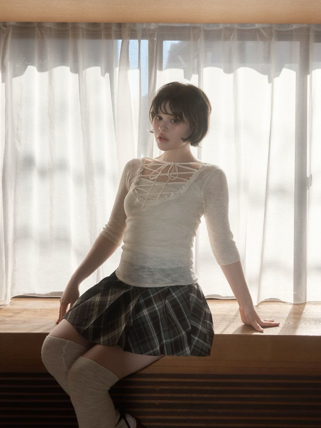 ANDMARY】Karlie check set up