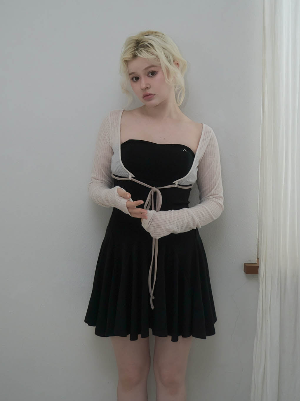 Lona ribbon mini dress