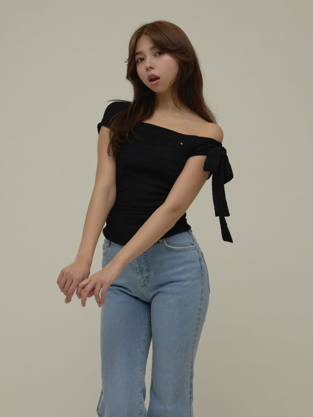 ANDMARY】Lace ribbon tops