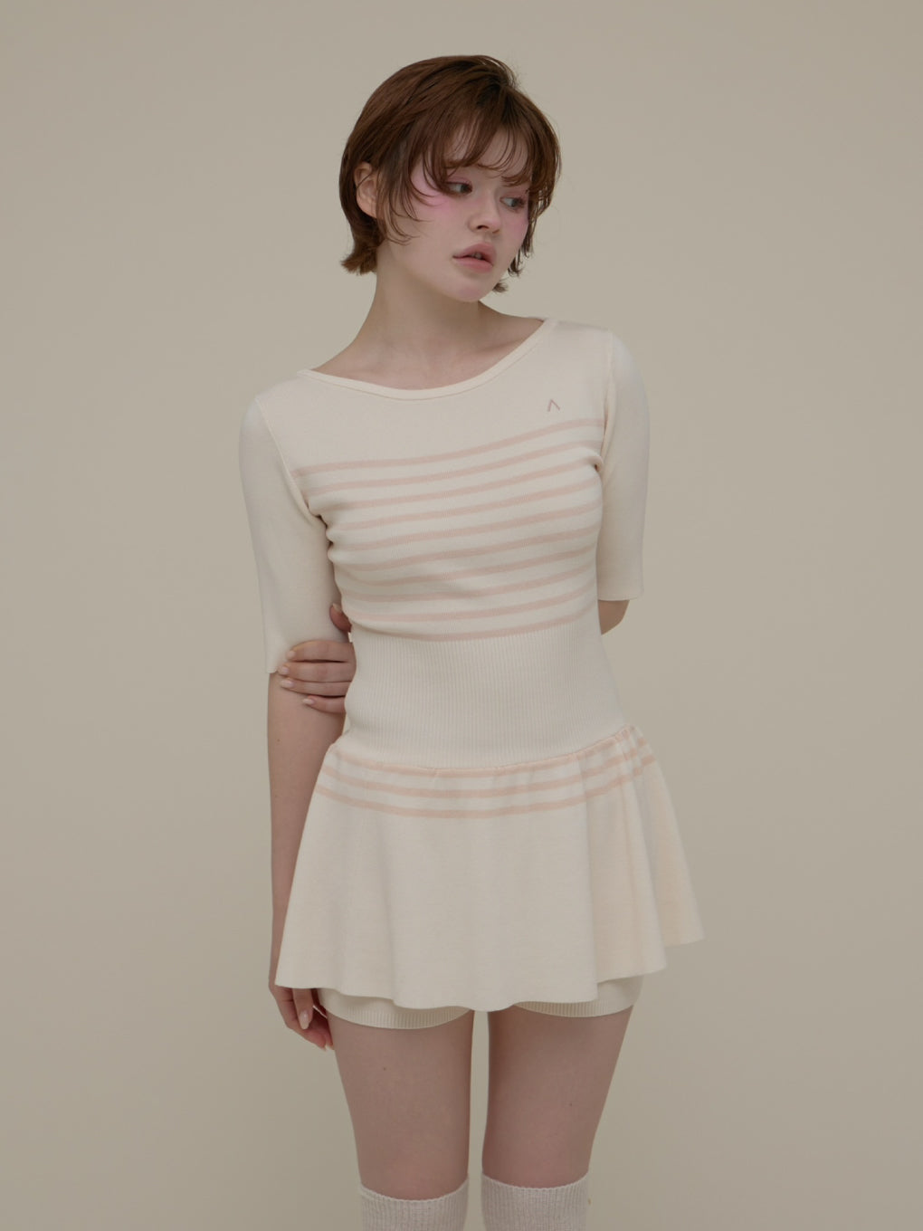 ANDMARY】Connie peplum knit set up