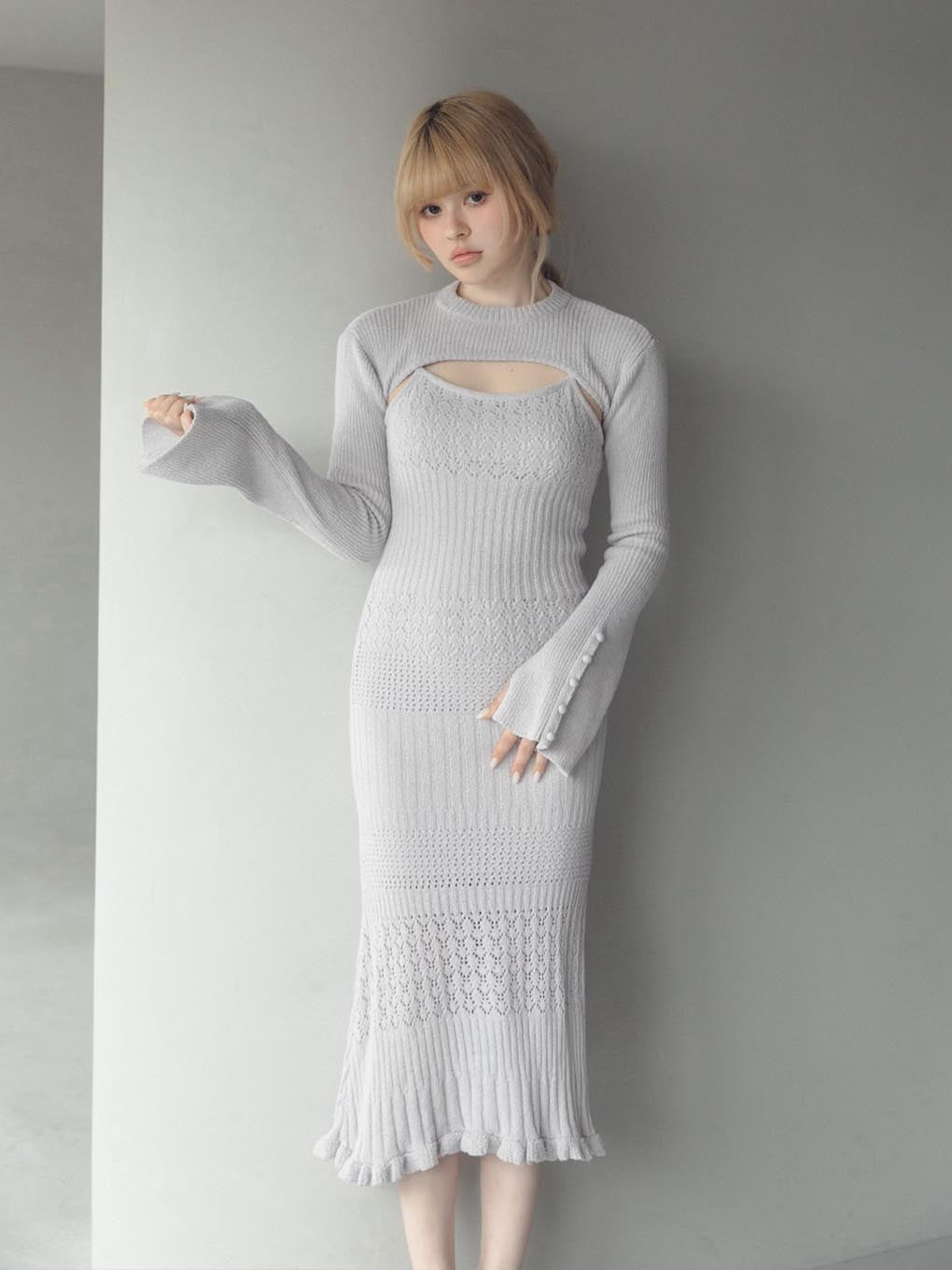 試着もしていませんandmary アンドマリーワンピースLayered crochet dress