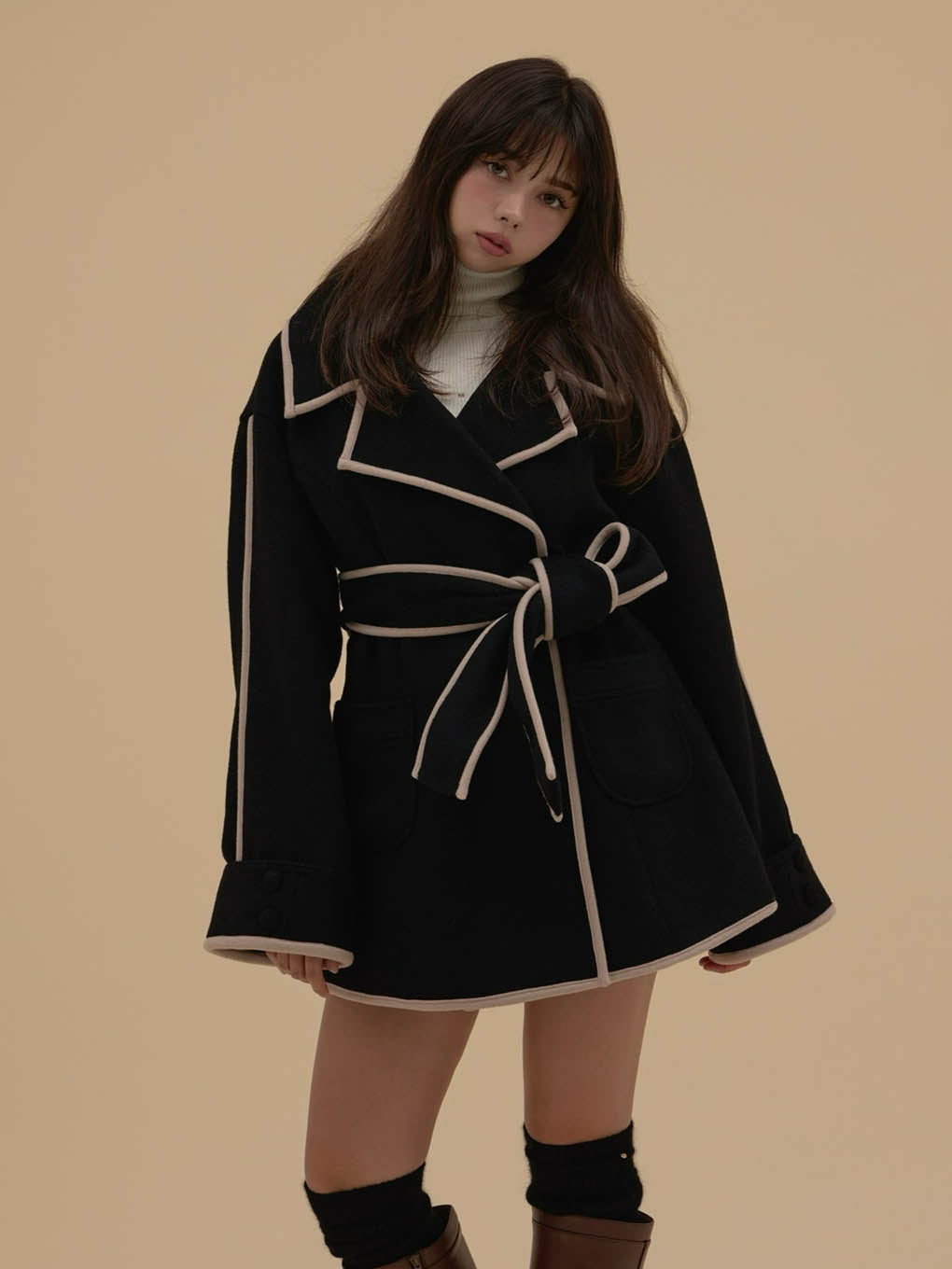 Ange wool short coat