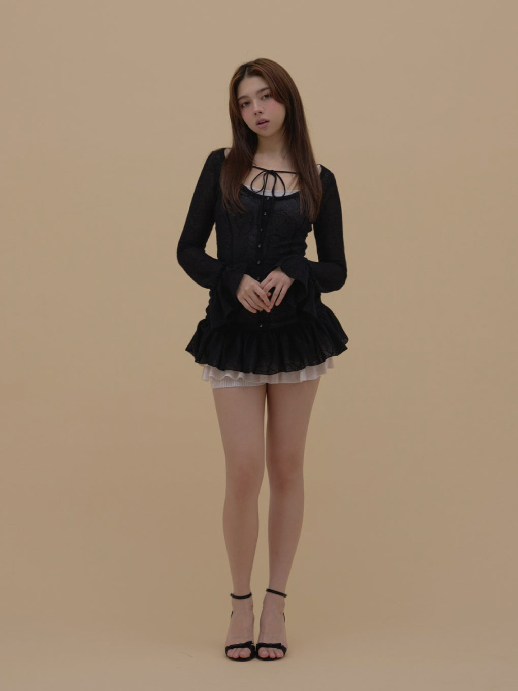 ANDMARY】Lotta frill layered dress