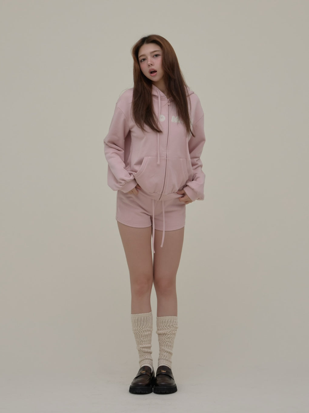 Mary loose hoodie set up