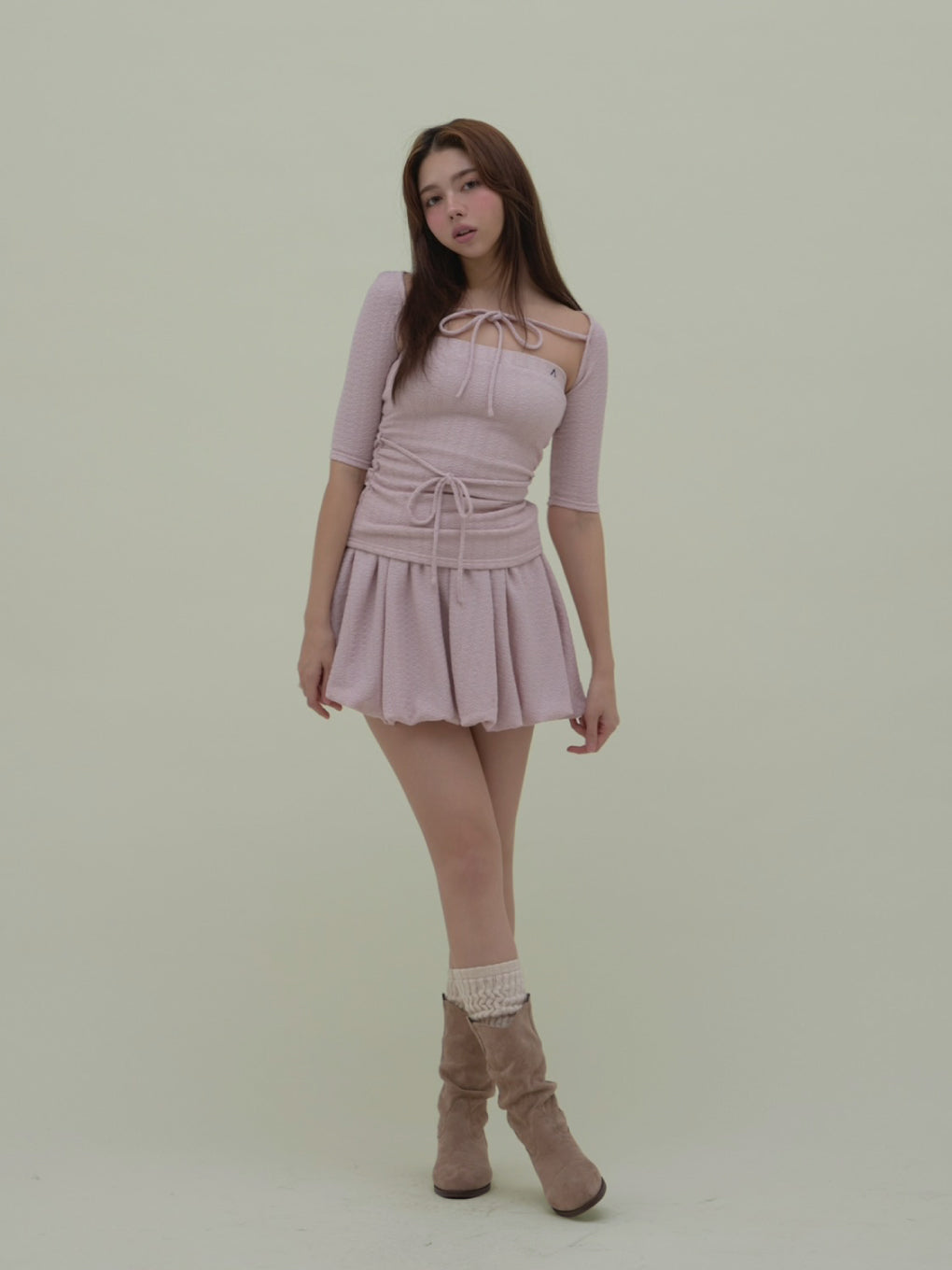 ANDMARY】Nina balloon skirt set up