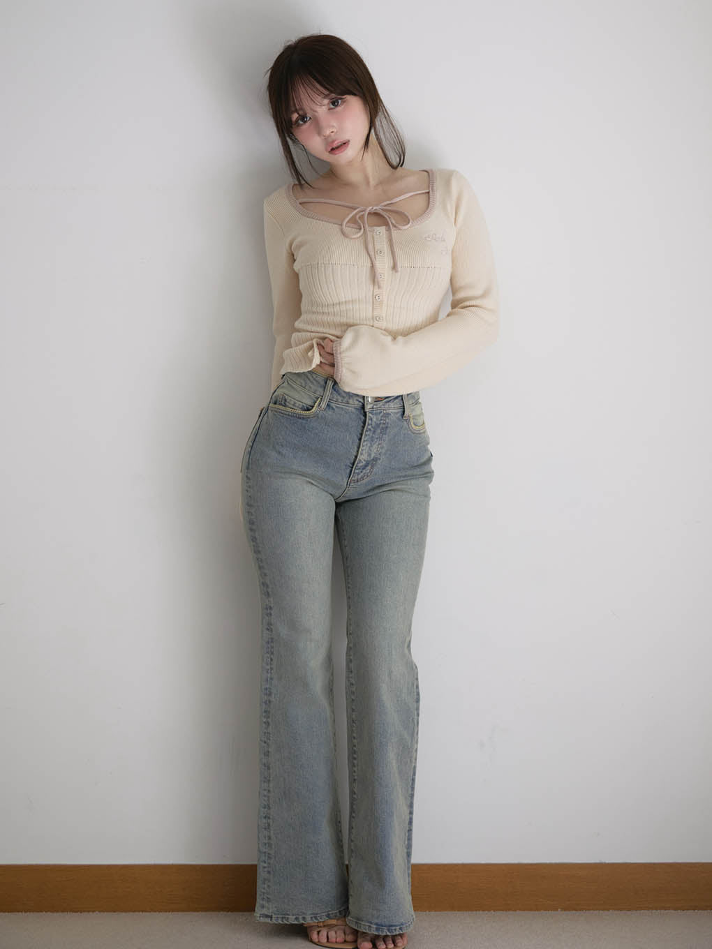 Heart stitch denim