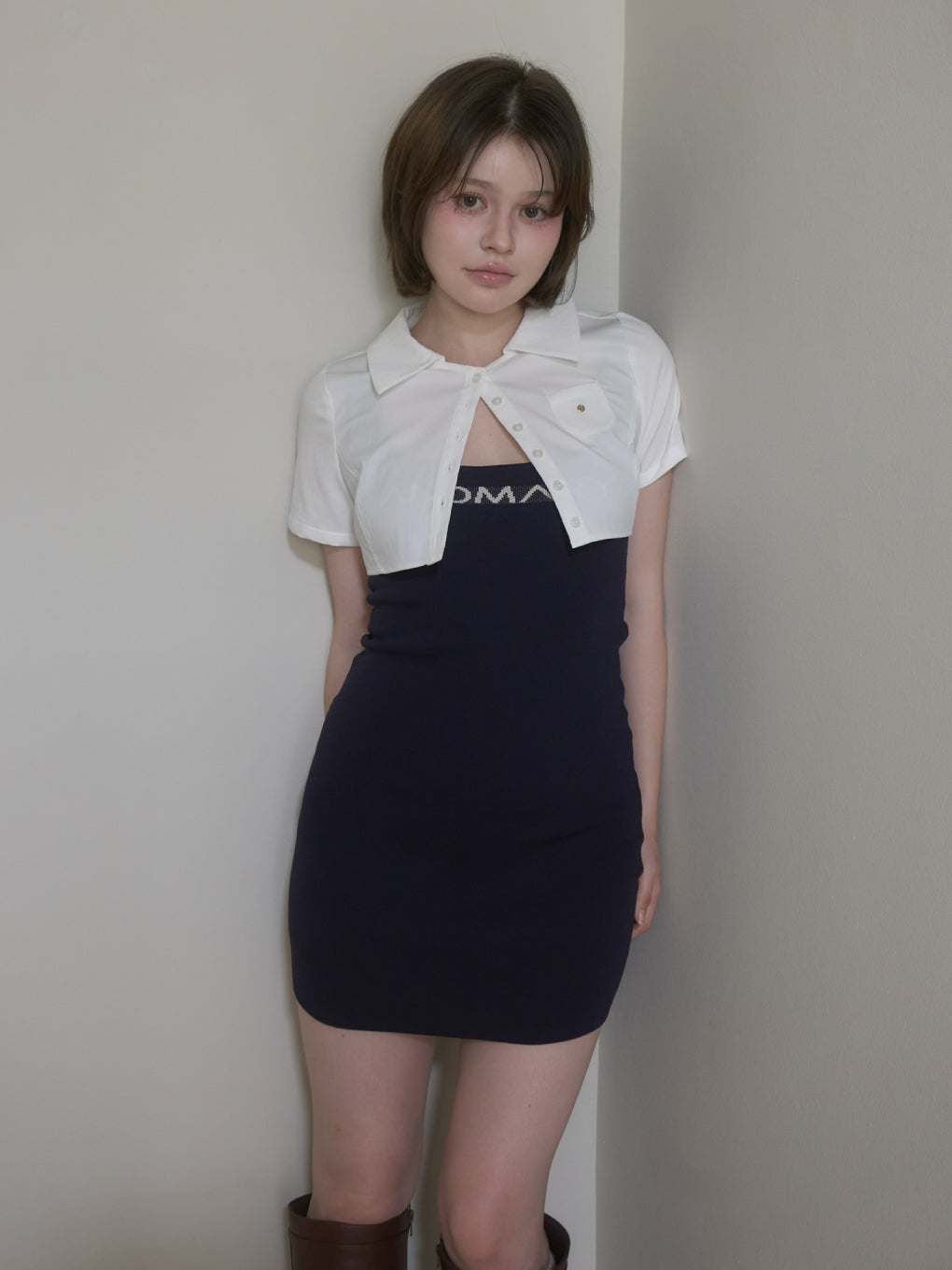 Mew shirts set mini dress