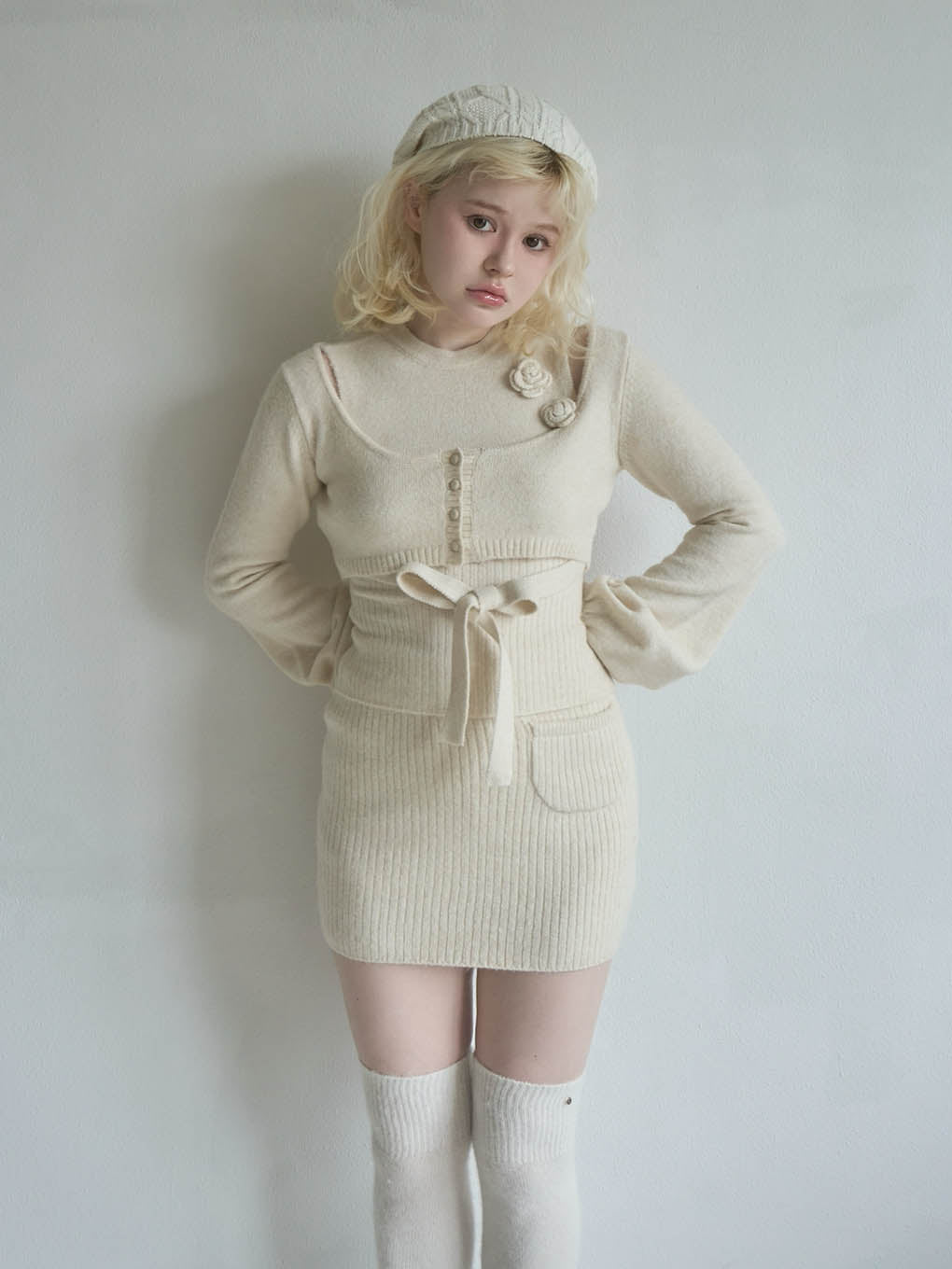 Flower knit set up