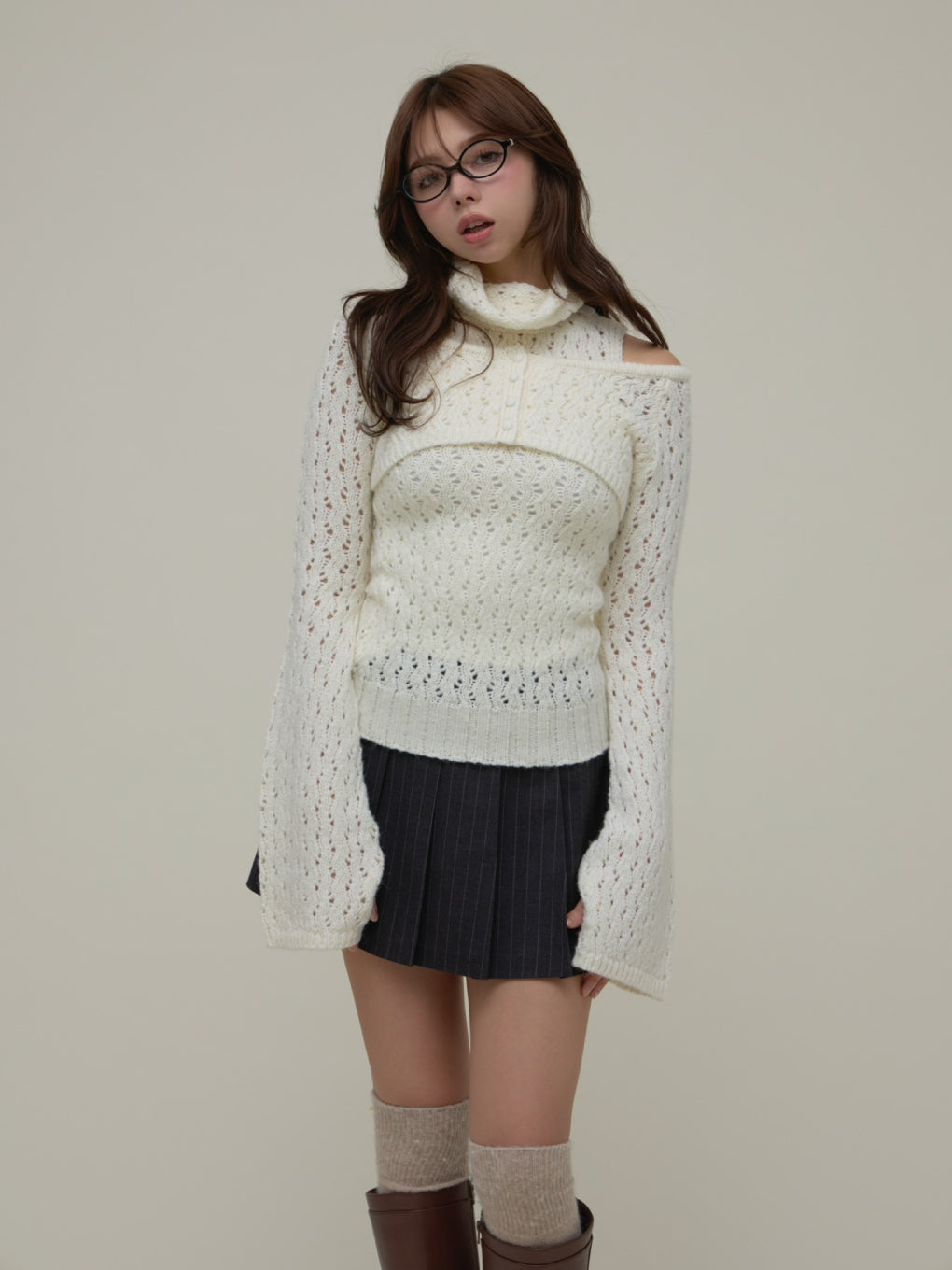 Sophy pleats knit set up