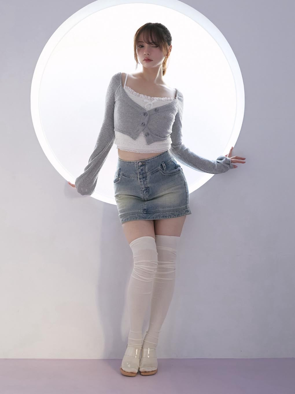 Jenny denim mini skirt