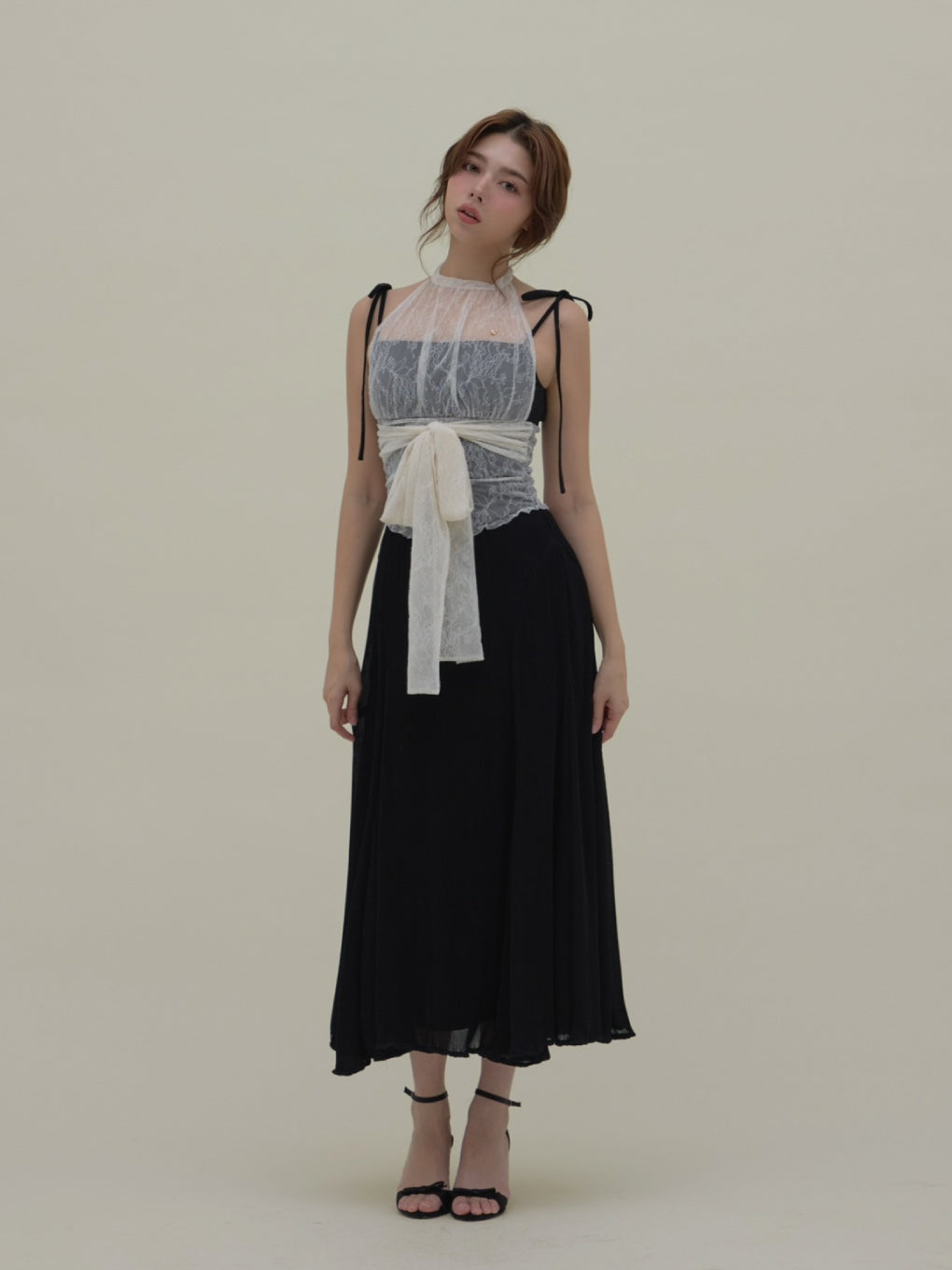 andmary アンドマリー Paula lacey long dress ANDMARY】Paula lacey long dress