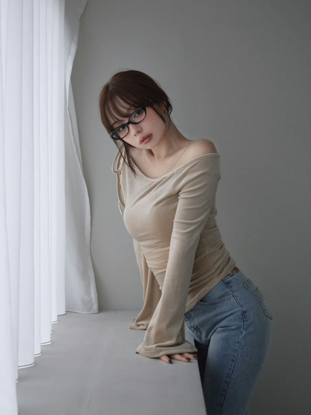 ANDMARY】Ruth velour tops