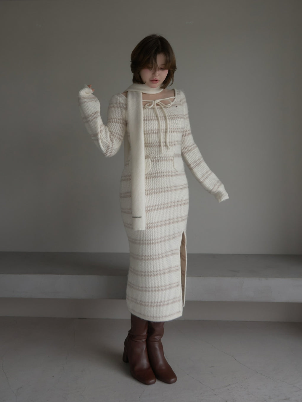 Stacy border long dress