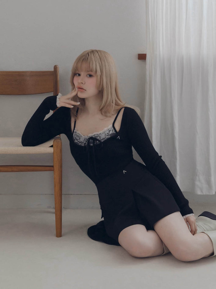 ANDMARY】Brenda lace knit set 