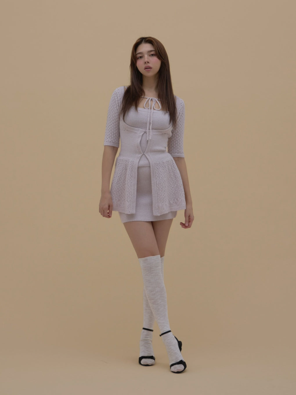 ANDMARY】Liz crochet cardigan set up