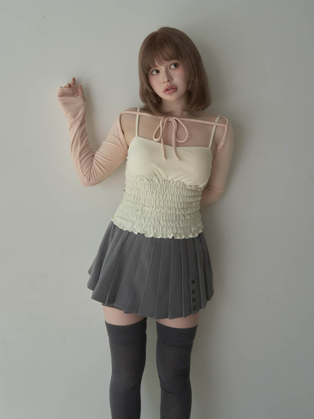 Mei shirring tops