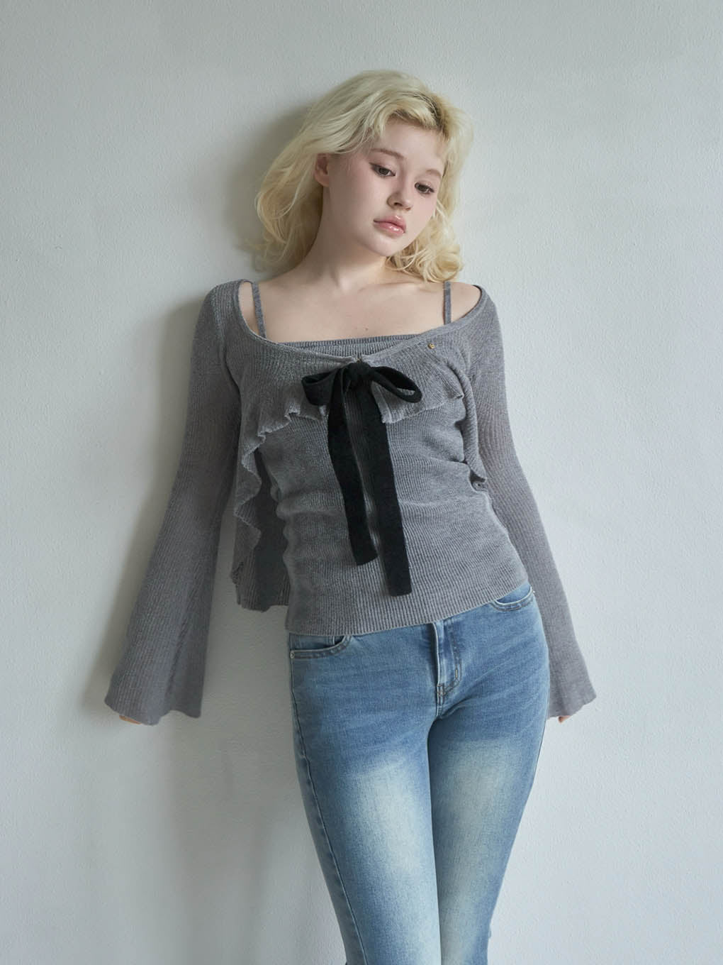 Emma knit flare cardigan set