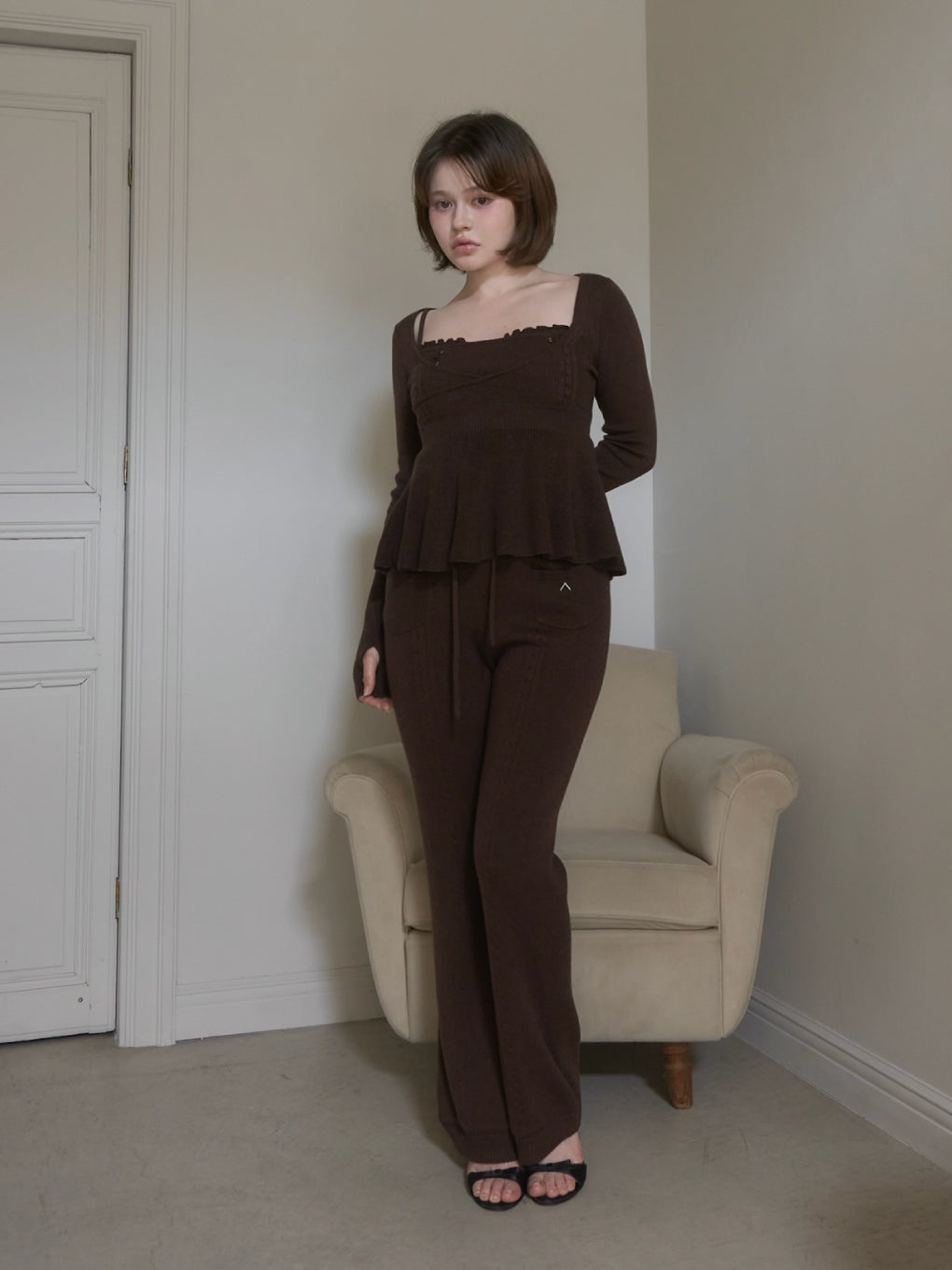 Lona peplum pants set up
