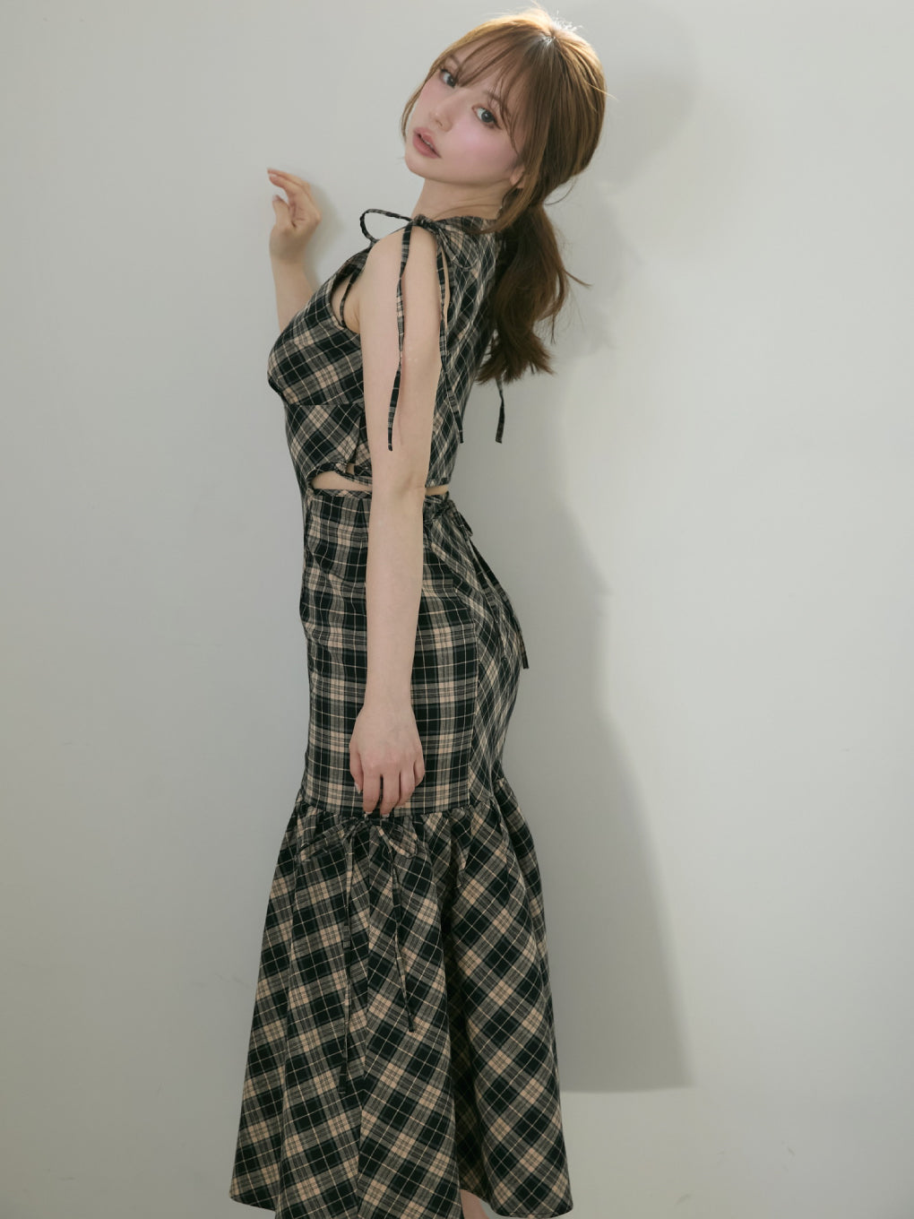 Grenda ribbon long dress