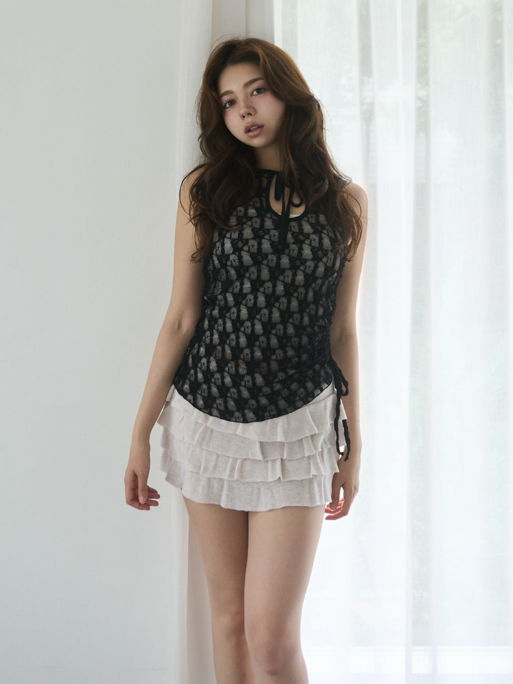 ワンピース andmary Sofia lace ribbon set up ANDMARY】Sofia lace ribbon set up