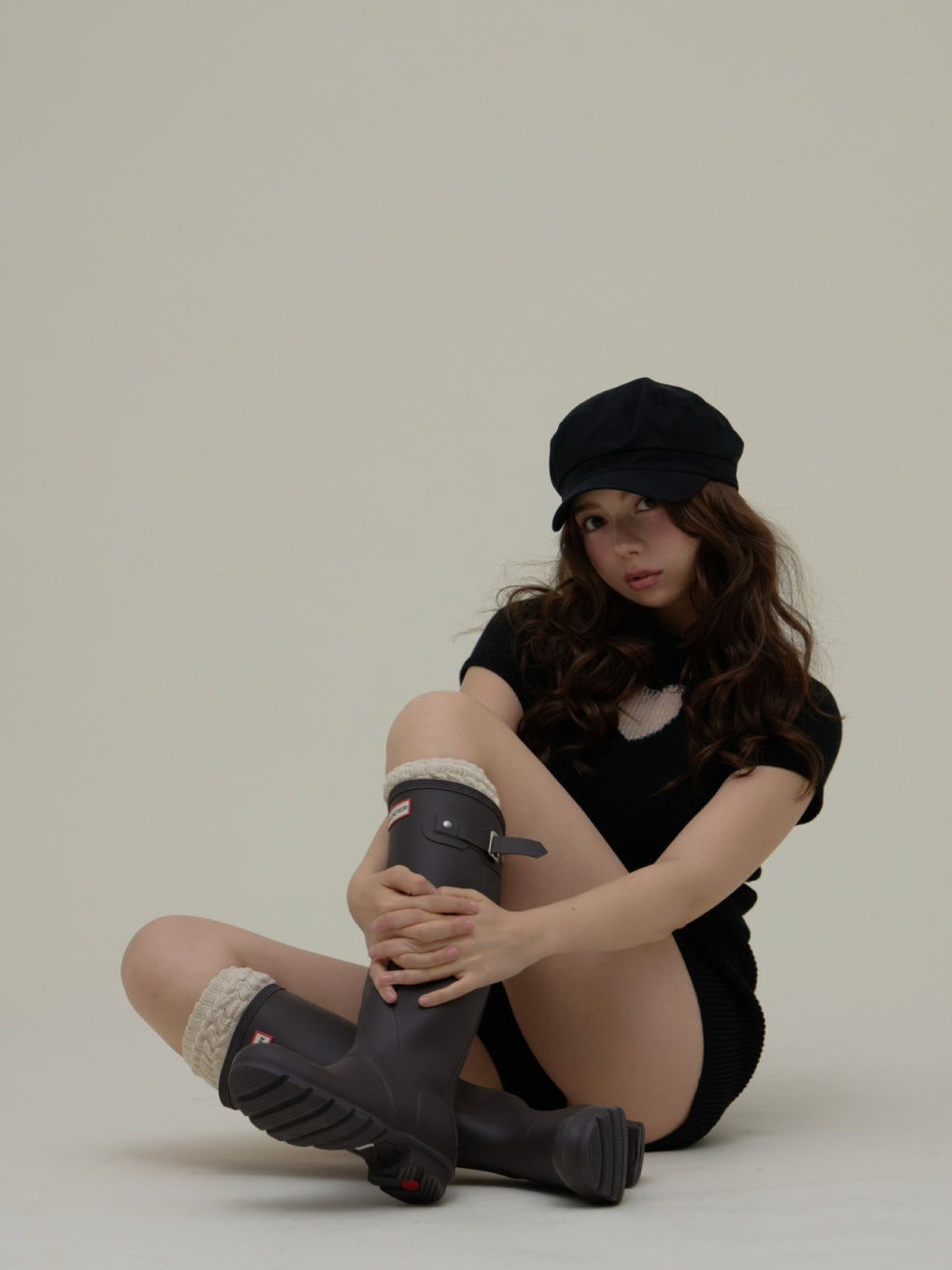 ANDMARY】Heart point knit tops