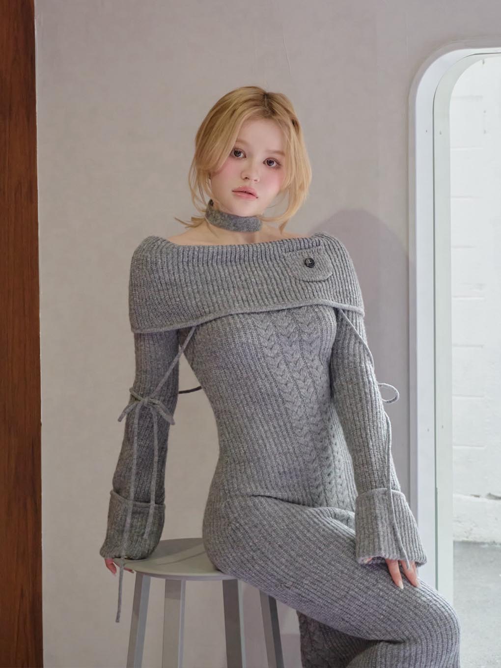 andmary アンドマリー May cable knit dressニット/セーター