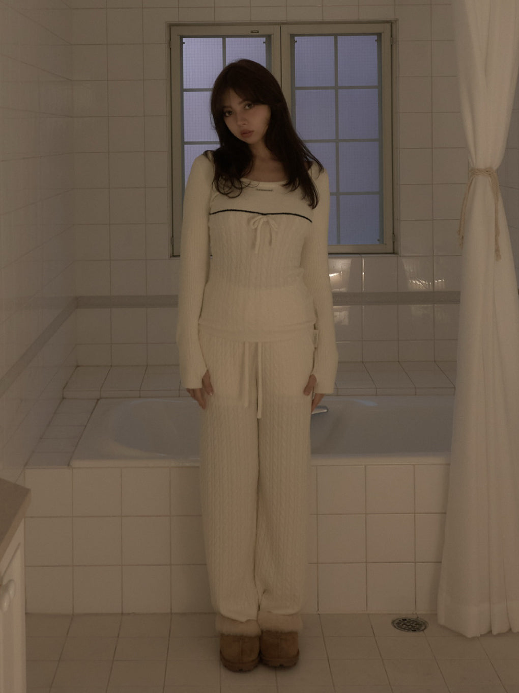 Sugar knit cable pants