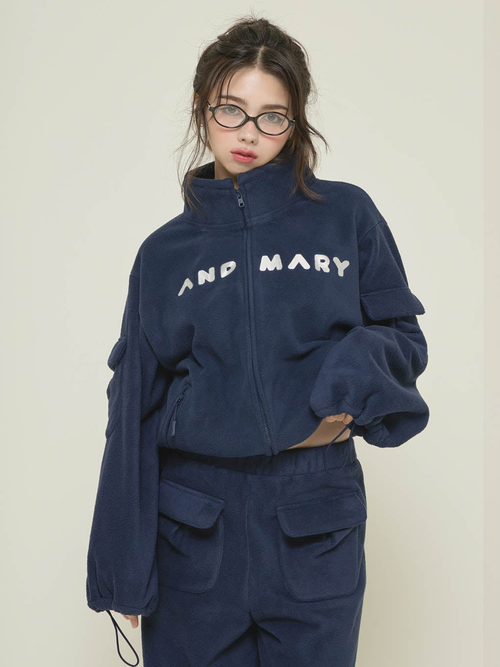 Mary logo fleece jacket