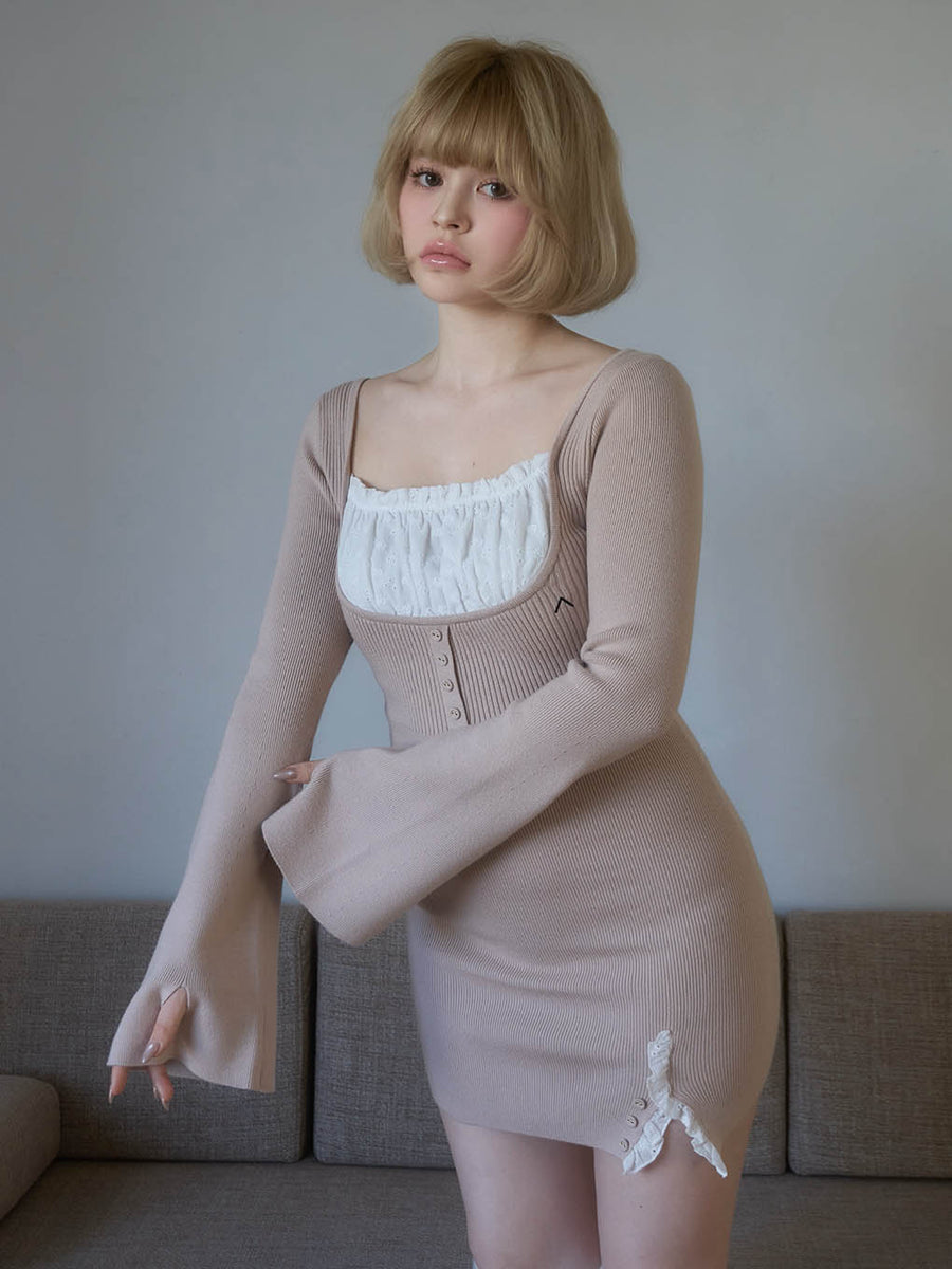 Poppy lace mini dress 