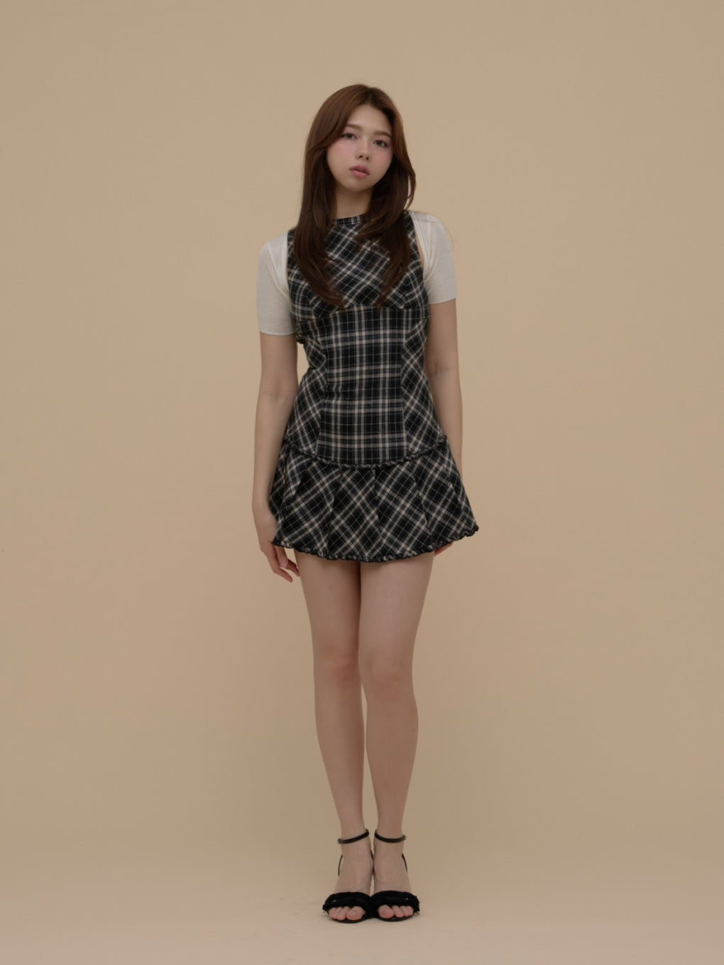 Lulu check set mini dress