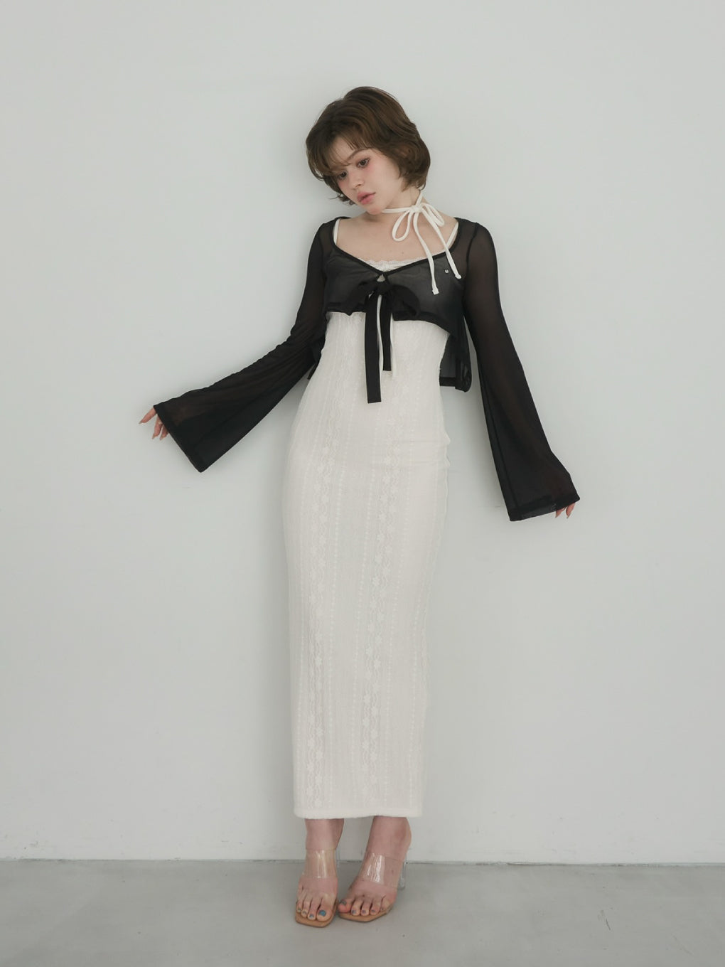 Aria flower set long dress