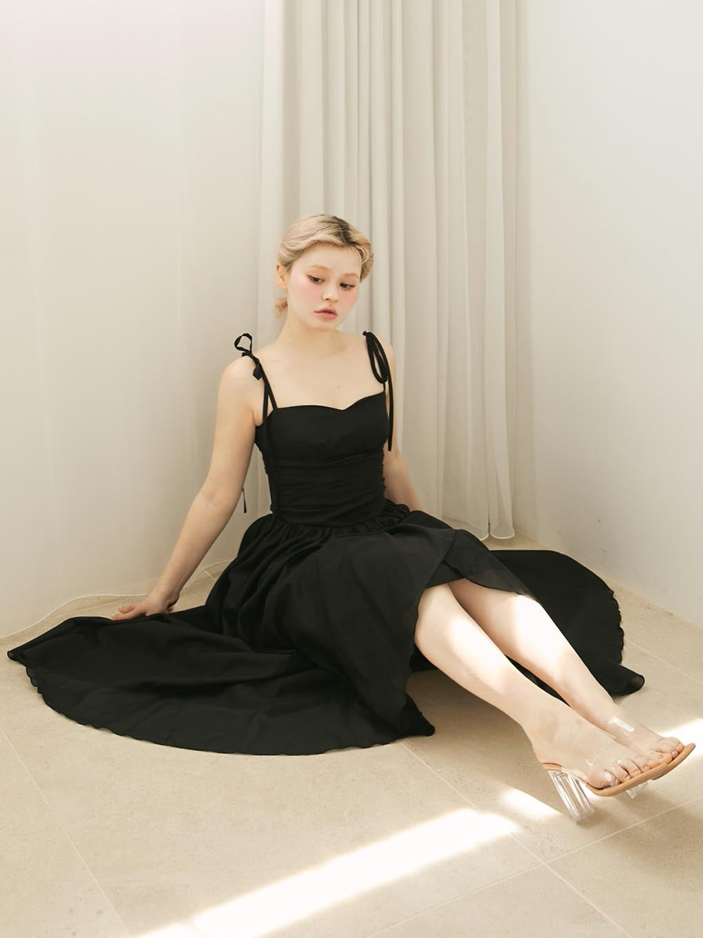 Wendy seethrough flare dress