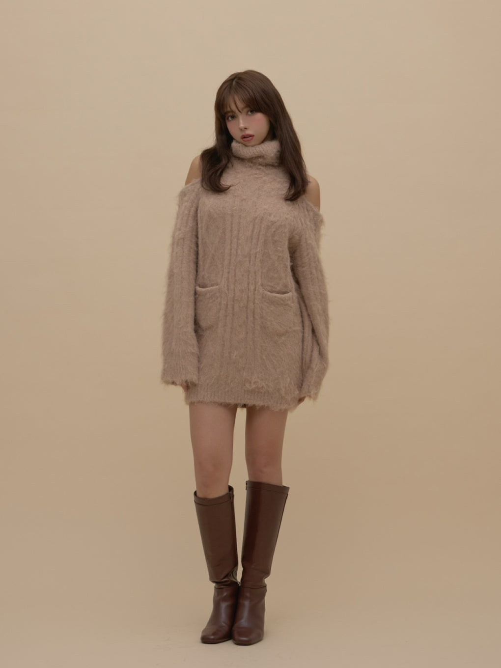 ANDMARY】Allyn cable knit dress