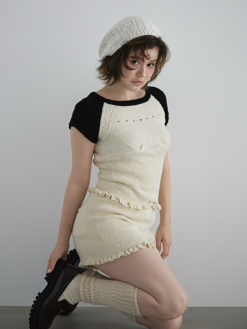 Lala frill knit set up