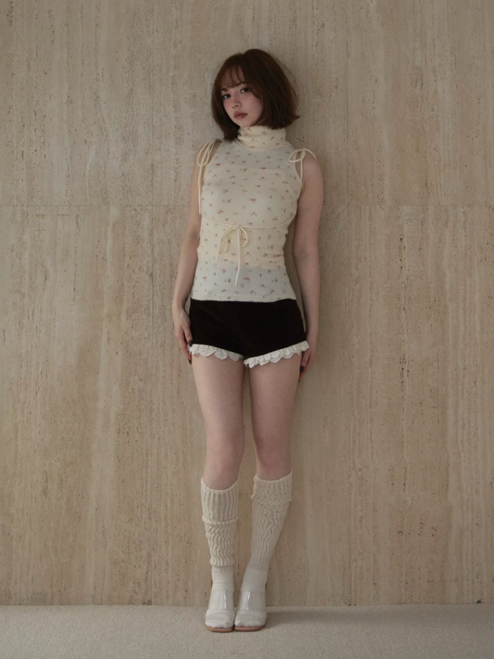 Rosie flower knit tops red ☆新品未開封☆ ANDMARY】Rosie flower knit tops