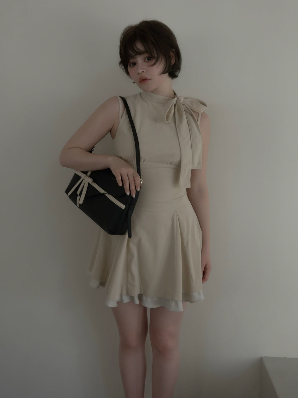 ANDMARY】Daisy velour mini dress