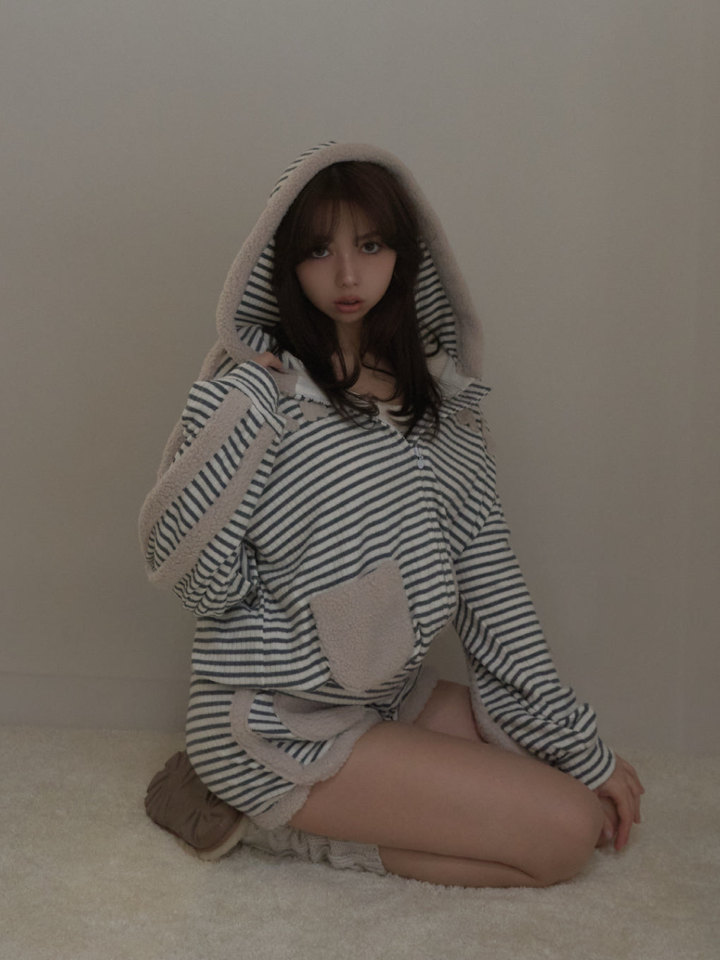 ルームウェア・パジャマ andmary Merry border short pants ROOM WEAR ルームウェア・パジャマ