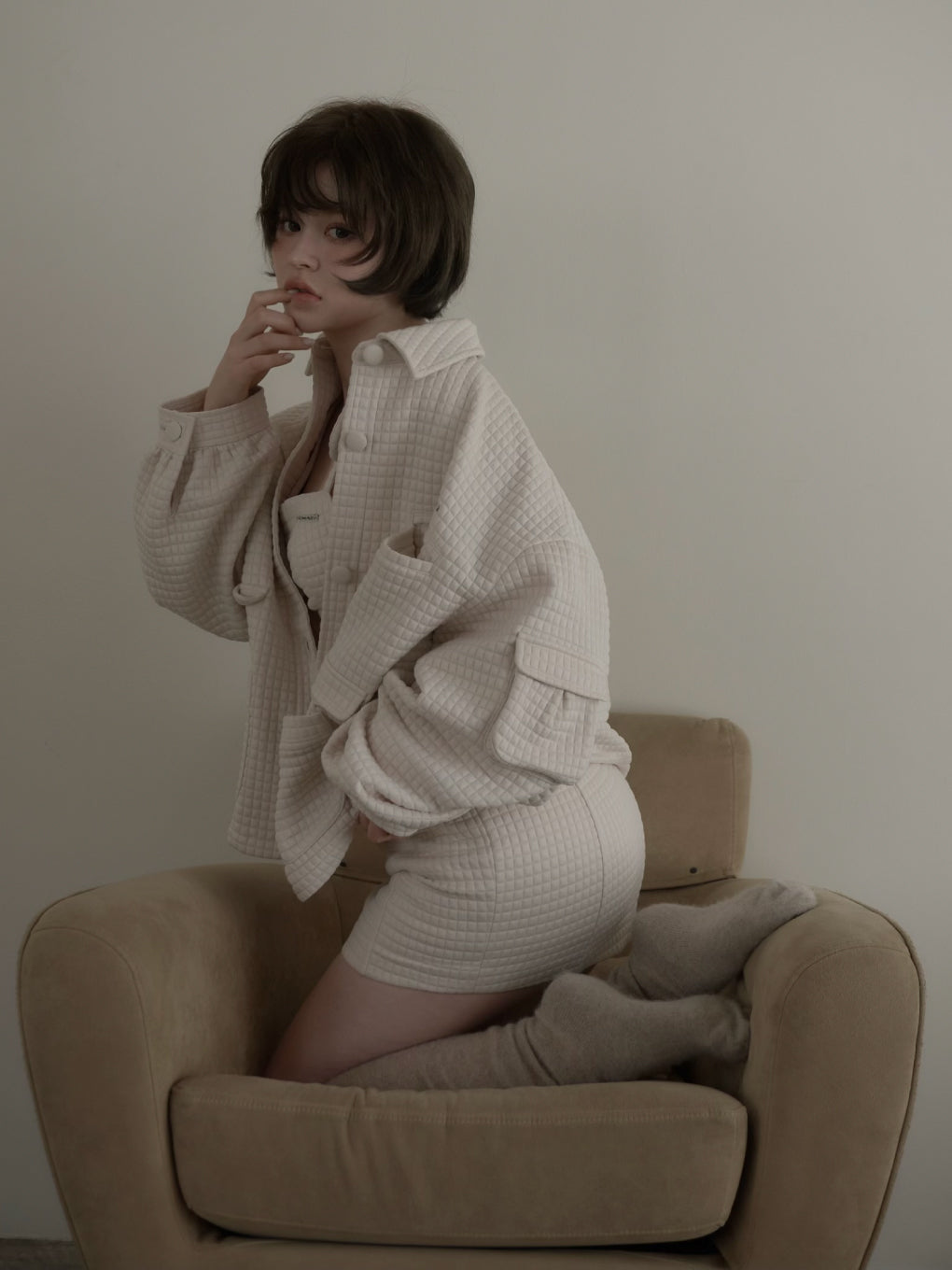 ANDMARY】Ivy loose jacket set