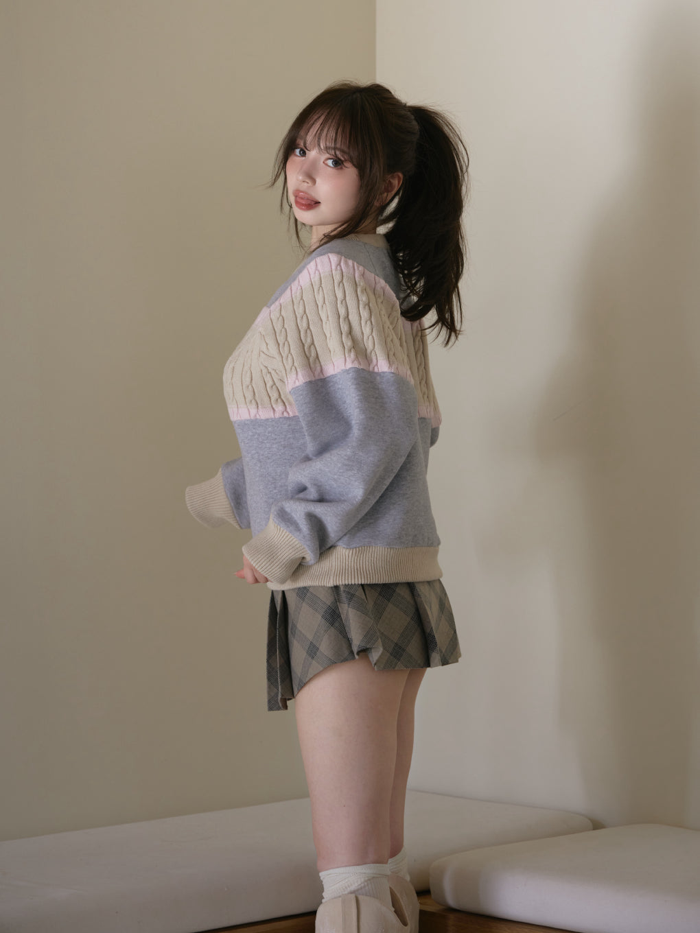 ANDMARY】Logo loose sweat