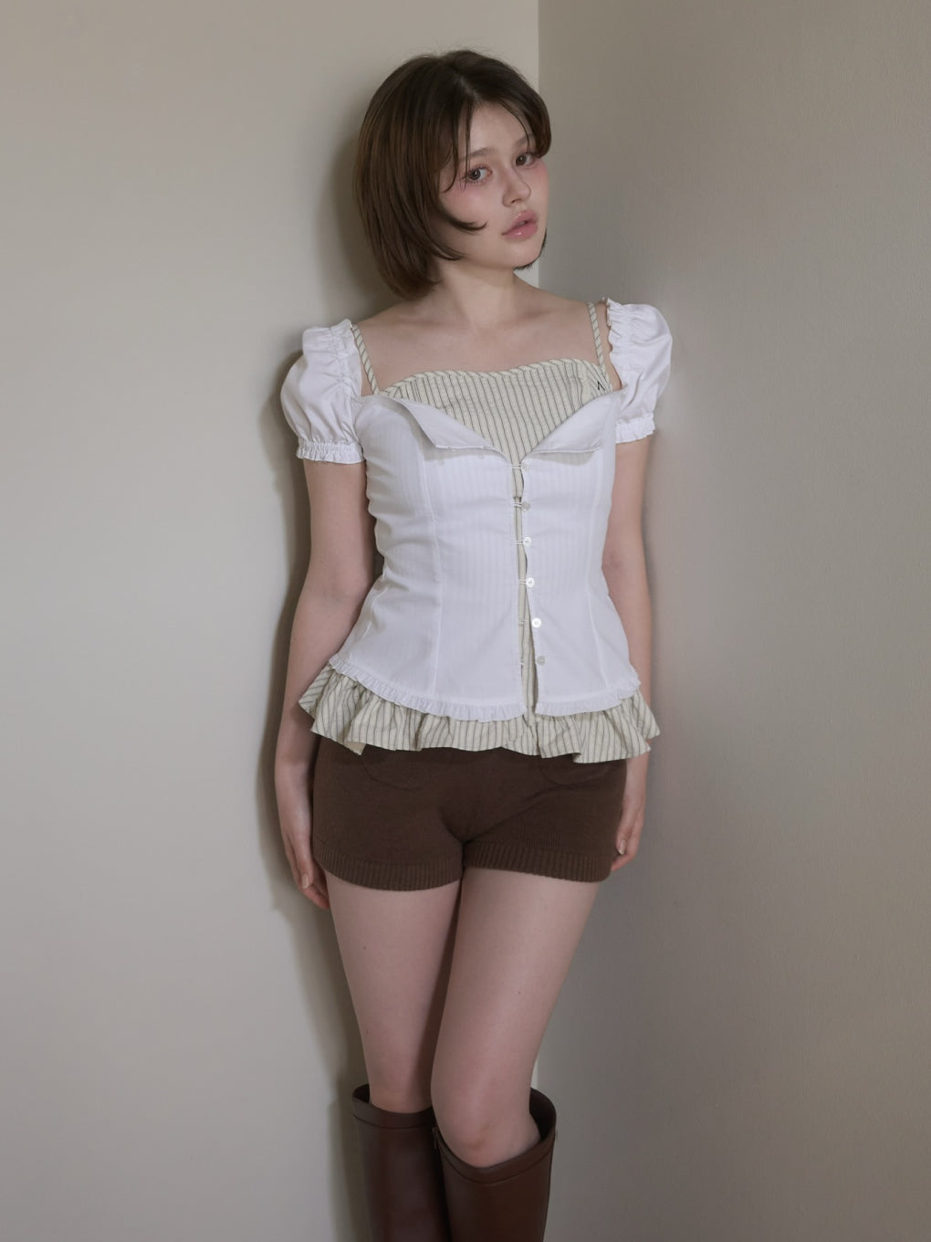 Elsie frill set tops