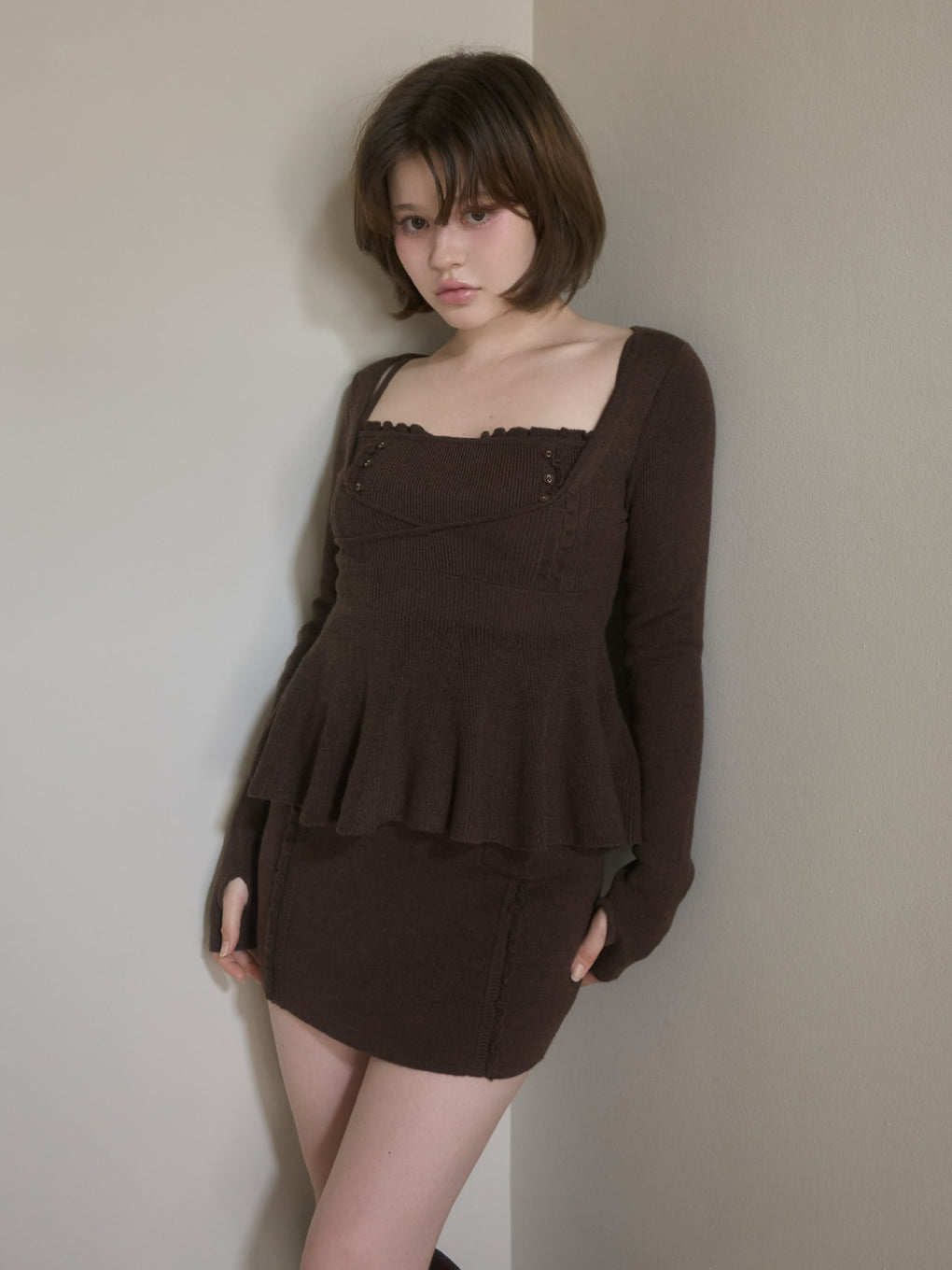 Lona peplum skirt set up