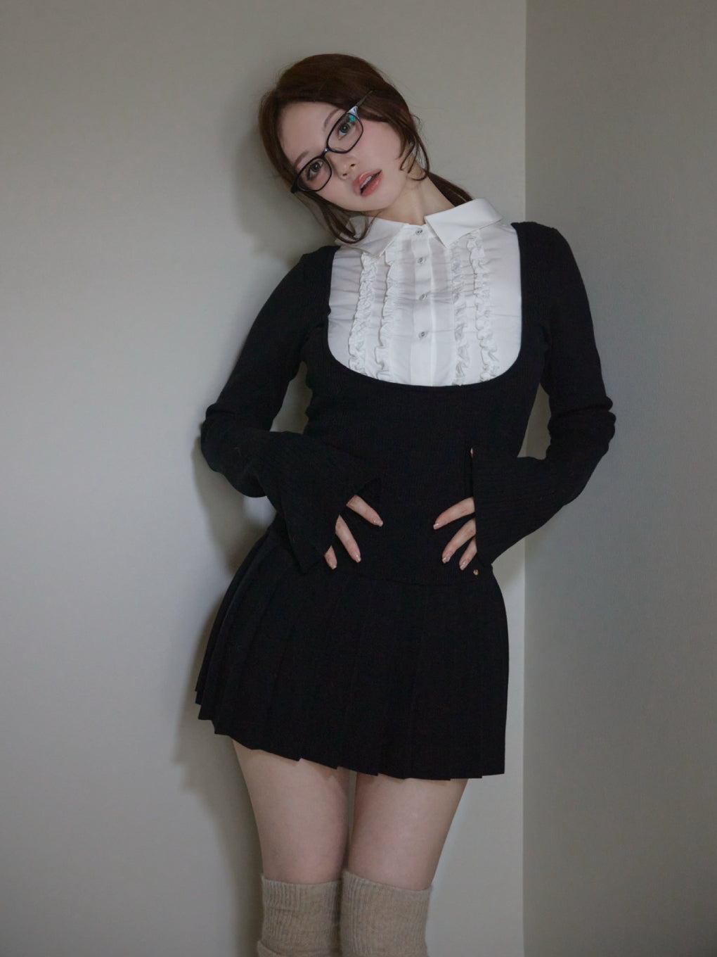 ANDMARY】Lotta frill mini dress