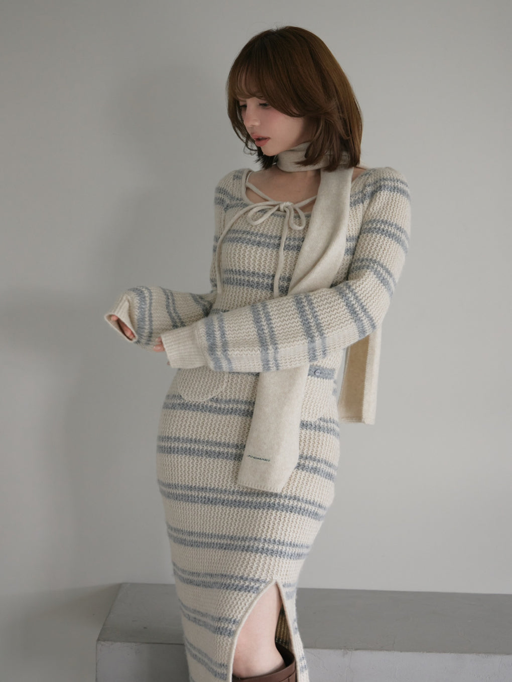 Stacy border long dress