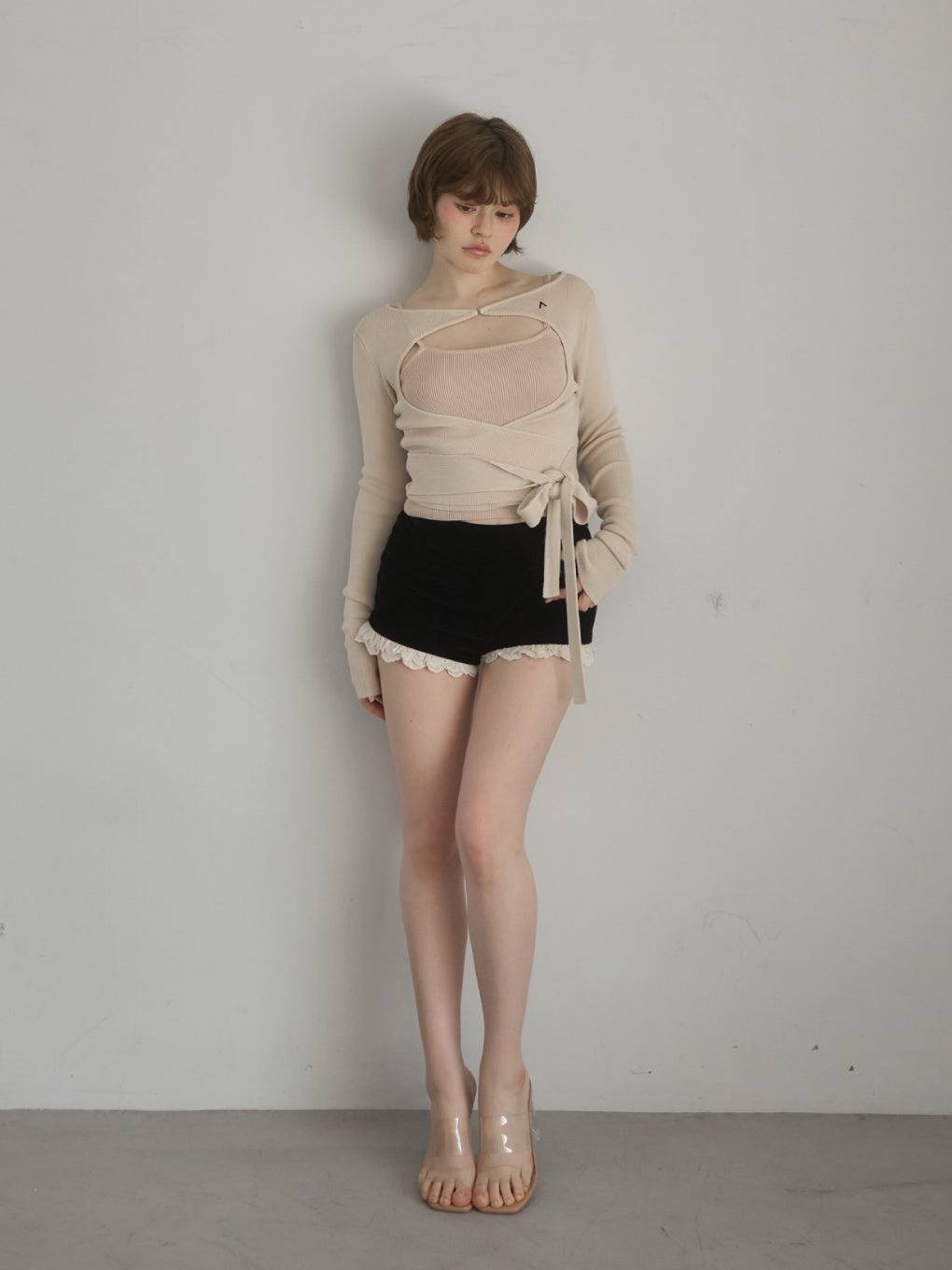 ANDMARY】Ballet ribbon set tops