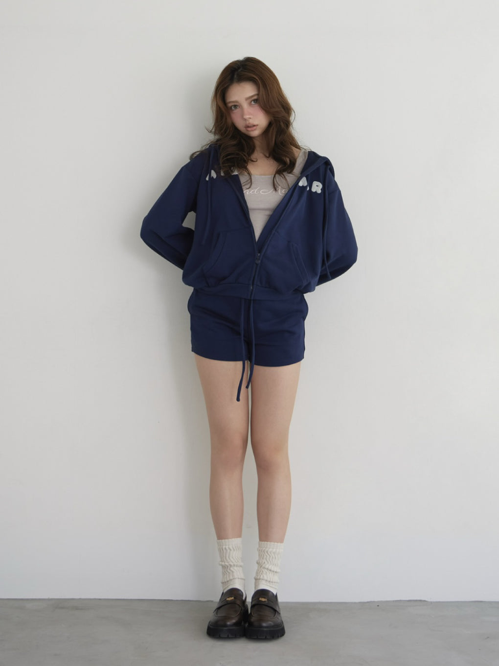 Mary loose hoodie set up